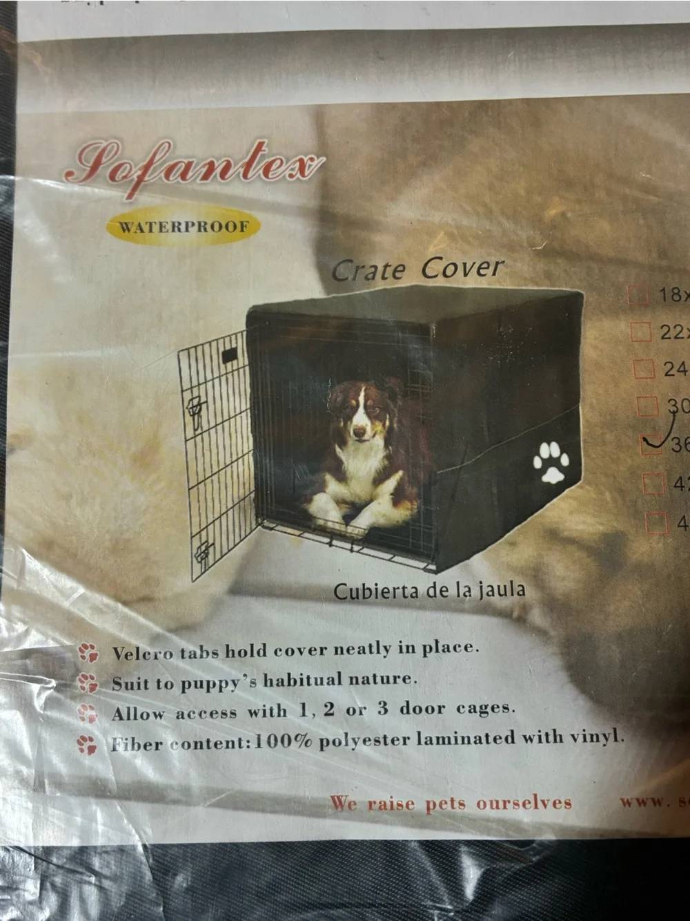 NEW Sofantex Waterproof Dog Crate Cover